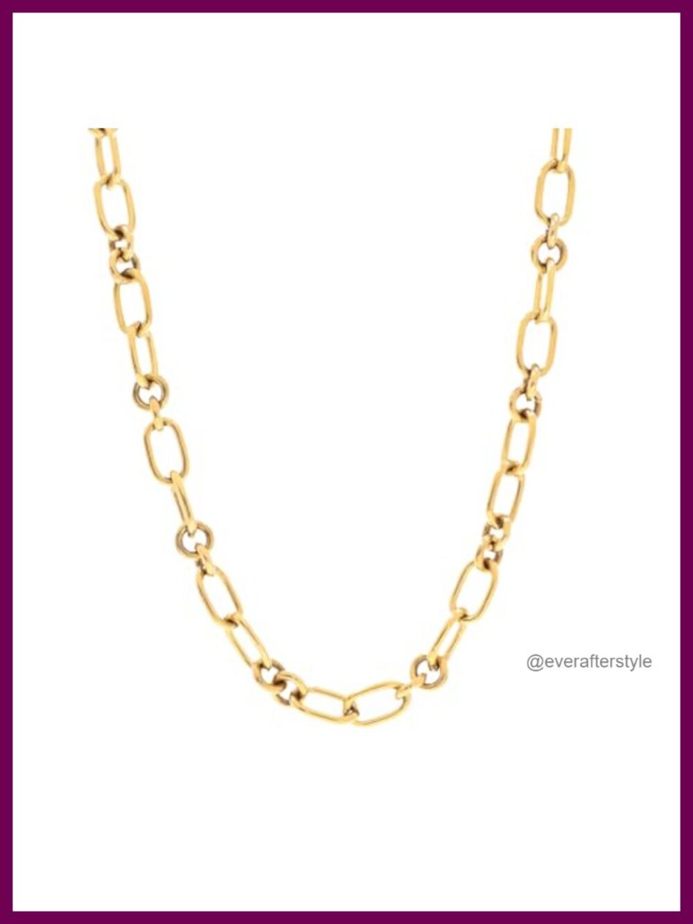 14K Gold PVD Coating Stainless Steel Necklace Waterproof Sweatproof Non Tarnish